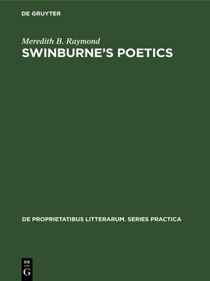 cover image of Swinburne's poetics